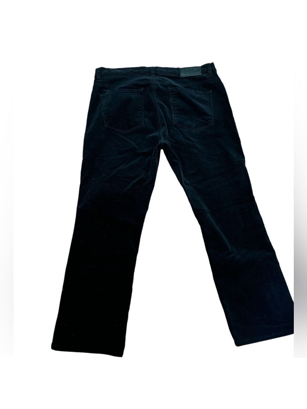 NWOT Y2K RALPH LAUREN JEANS CO. BLACK PLUSH VELVET STRAIGHT LEG JEANS 14P - Picture 3 of 6